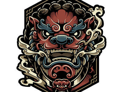 Komainu japan komainu vector