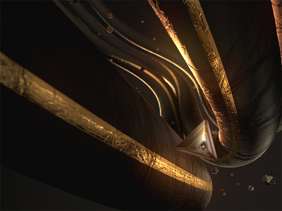 JOURNEY SAATCHI IS animation art creativity gold ident journey metal octane render saatchi and ssatchi is space