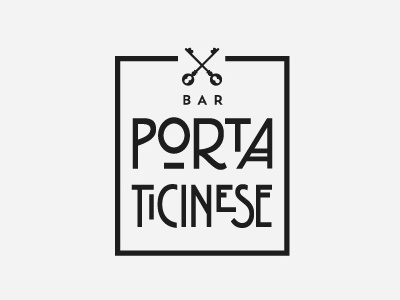 Logo Bar bar deco font porta ticinese