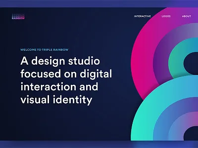 Portfolio is live! branding design gradient interactive logo personal portfolio rainbow studio triple website work
