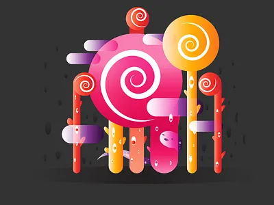 36 Days of Type 05 - 9 36daysoftype 36daysoftype 9 36daysoftype05 abstract character forest illustration landscape lettering type typography vector