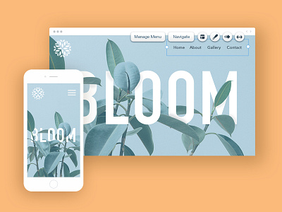 Bloom bloom design editor green leafs mobile plant web