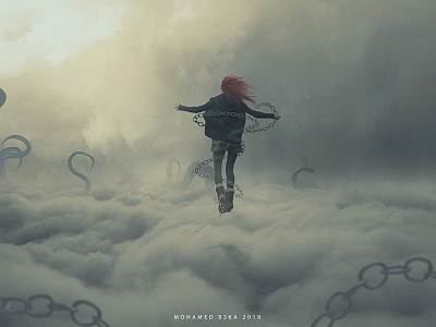 P U L L I N ' art chained dark design fantasy freedom manipulation photomanipulation sky