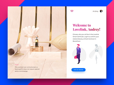 Lovelink #2 3dmodel blockchain color interface plates render ui ux web wedding