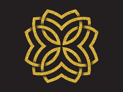 Golden abstract symbol abstract design emblem glittering golden logo mandala ornament sign symbol totem tribal