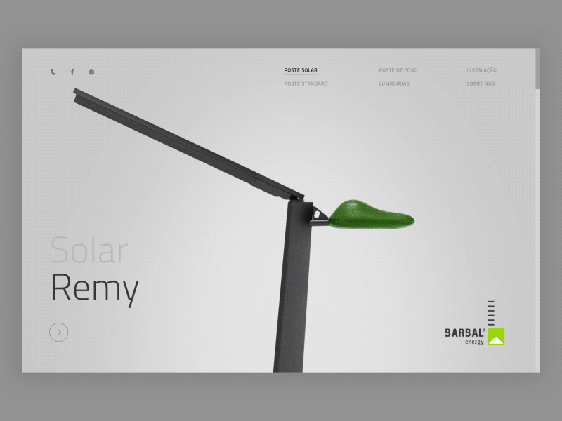 Product Page for Barbal animation landing minimal page product scroll ui web