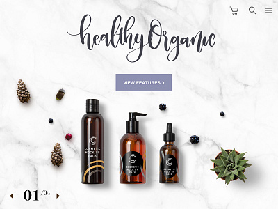 Healthy Hero beauty carousel cosmetic ecommerce header hero product product design ui ux