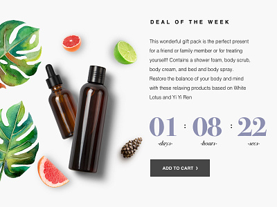 Deal Of The Week cart deal ecommerce product product design promo ui ux