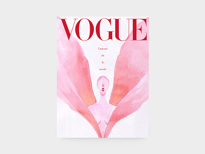 L'amour de la mode cover drawing fashion illustration love magazine vogue watercolor