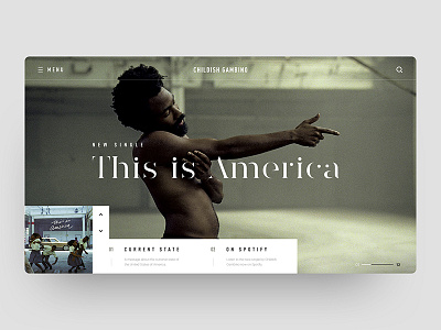 Childish Gambino - This Is America america childish design frame gambino this typography ui