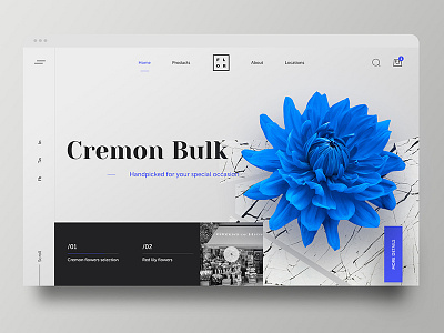 Header for flowers e-shop adobe xd black flower header invision krsdesign premium russia ui ux