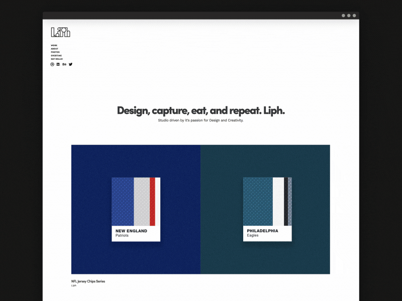 Liph Site 2018 portfolio site ui uidesign uiux webflow website