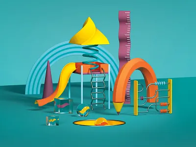 Paperclip Festival 3d dance festival icon illustration music school