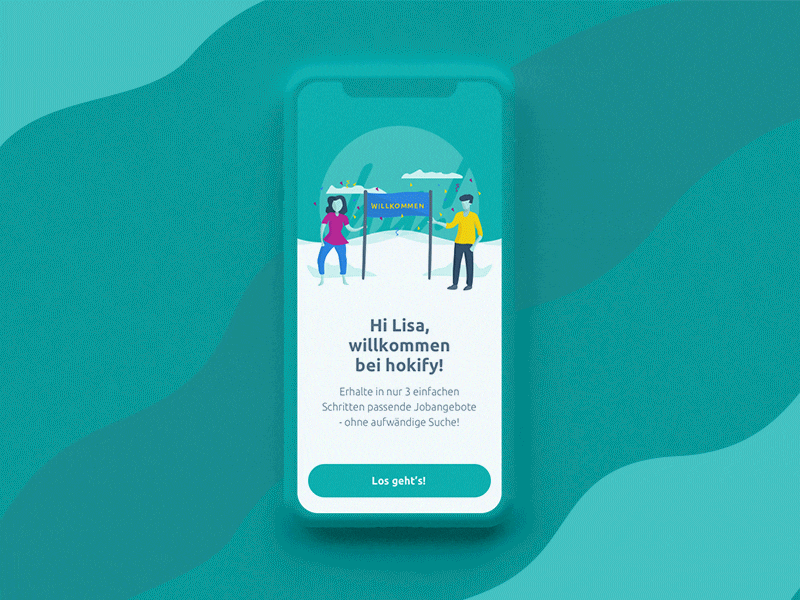 hokify - Onboarding Animation interactive interfacedesign mobile onboarding responsive ui userinterface ux webdesign