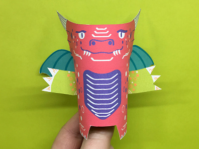 Day 25 creature dragon monsters paper papercraft paperengineering papertoy the100dayproject toy