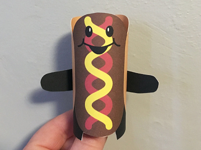 Day 33 creature hotdog monsters paper papercraft paperengineering papertoy the100dayproject toy