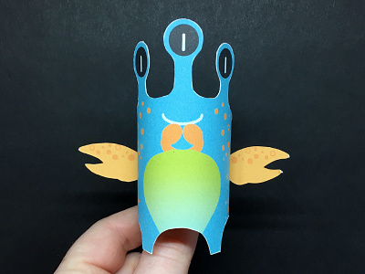 Day 26 creature monsters paper papercraft paperengineering papertoy the100dayproject toy