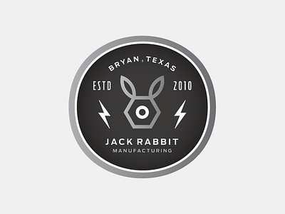 JRM badge bolt geometry icon line logo rabbit texas