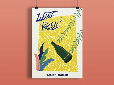 Wine Rush 5th Edition artwork berlin graphicdesign illustration naturalwine poster