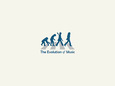 The Evolution Of Music Logo evolution evolution logo human identity logo monkey music road the beatles walking