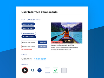 User Interface Components for Health Brand branding component library health style guide ui ui design visual identity