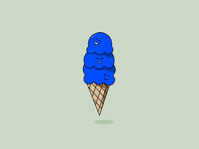 Sweet Support System cute dessert flat happy ice cream icon illustration minimal pastel skillshare summer sweets