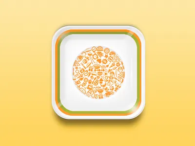 Dish android app cafe design dish icon ios logo plate restaurant