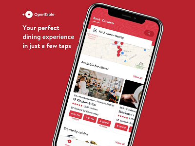 OpenTable Home Screen app home ios mobileapp opentable