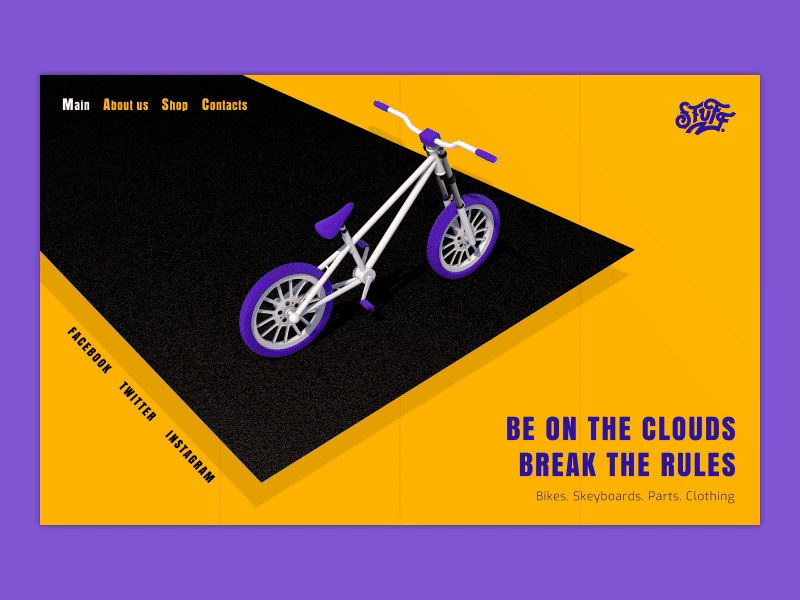 Street style shop animation interface motion graphic uidesign uxdesign web design website
