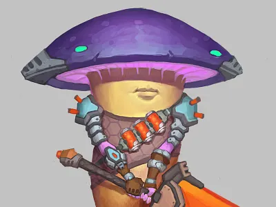 Sci-fi mushroom concept art fantasy gameart magic sci fi
