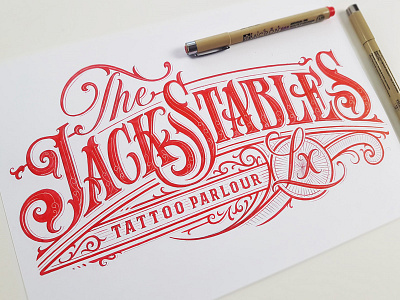 The Jack Stables branding concept drawing handlettering ink lettering logo sketch t tattoo type typography