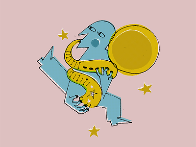 Tuba brass horn illustration instrument sousaphone tuba