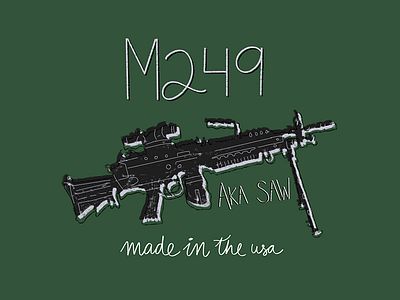 80/100: | M249 | america art arts campaign design digital art digital drawing digital illustration drawing handlettering icon illustration ipad lettering military procreate sketch usa vector vehicle