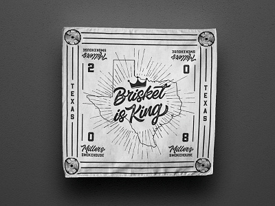 "Brisket is King" Bandana Concept bandana barbecue bbq brisket texas