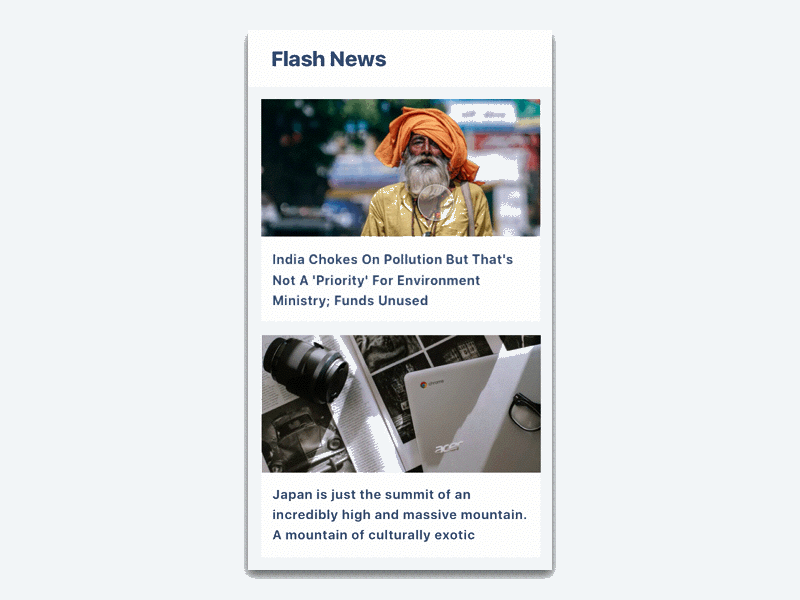 Bounce Effect UI Interaction animation article cards feed interaction ios mobile motion news story ui ux