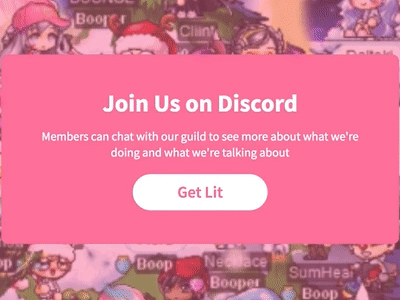 Get Lit Yo animated button boop booper button discord get lit get lit yo hover hover effect lit maplestory strawberry