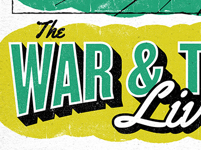 Gig Poster Type branding design flat green illustration lettering music poster print type typography yellow