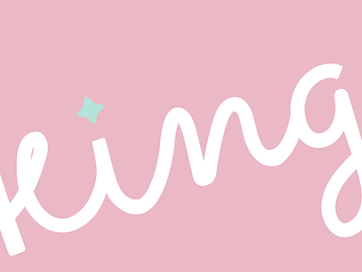 fashion consultancy brand calligraphy fashion king letters new logo pink star type woman writing