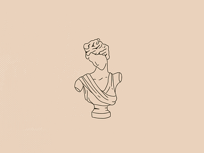 Studio Illustration brand branding greek hand drawn illustration logo minimal minimalism statue