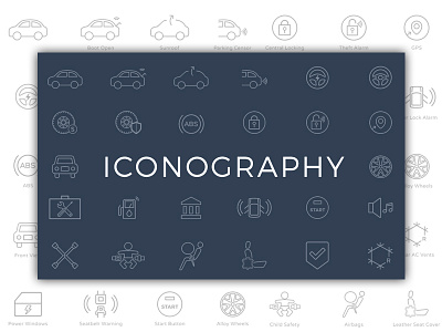 Iconography- Car Icon Set cars icons