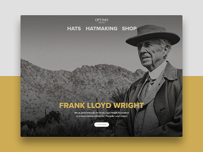 Optimo Homepage Feature chicago feature frank lloyd wright hat homepage limited optimo