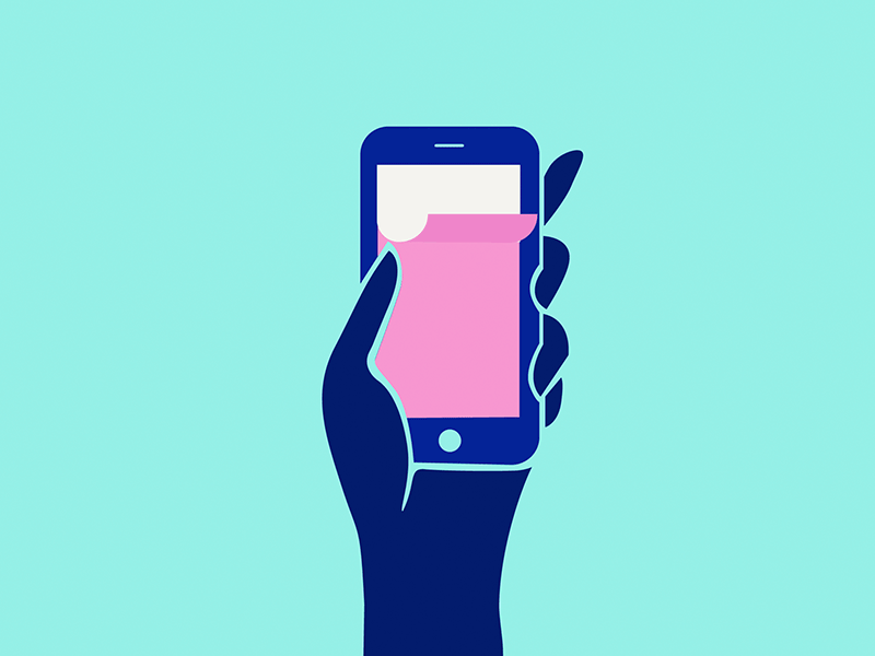 Swipe hand mobile phone swipe