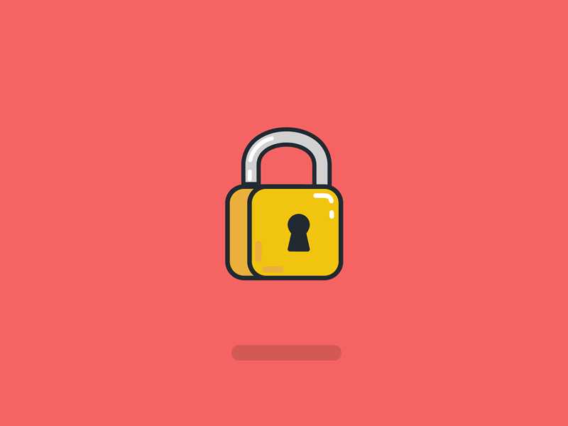 Lock Icon Loop animation davegamez design flatdesign gif icon iconography illustration lock loop mograph vector