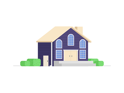 Purple House architecture home house illustration