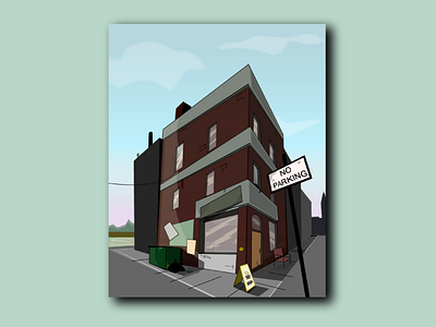 The Old Corner building corner design illustration illustrator street vector