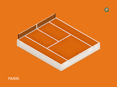 Roland Garros Court clay french open grandslam illustration isometric paris roland garros tennis
