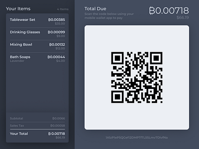 Bitcoin Point of Sale Terminal bitcoin btc checkout commerce crypto cryptocurrency dark night pos register terminal