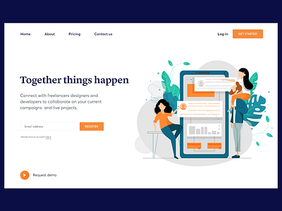 Freelance Landing Page interface ui ux web webdesign