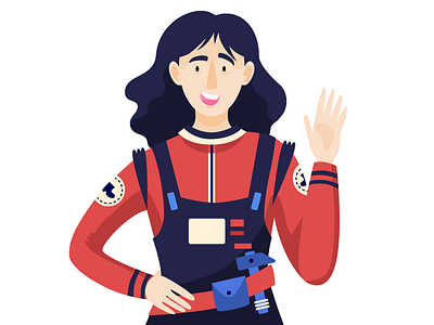Dratewka - character design character design factory flat illustration man shoemaker worker