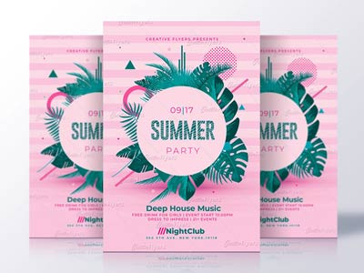 Summer Invitation Flyer creative flyer flyer party flyer templates invitation psd psd flyer psd templates summer flyer summer poster summer psd